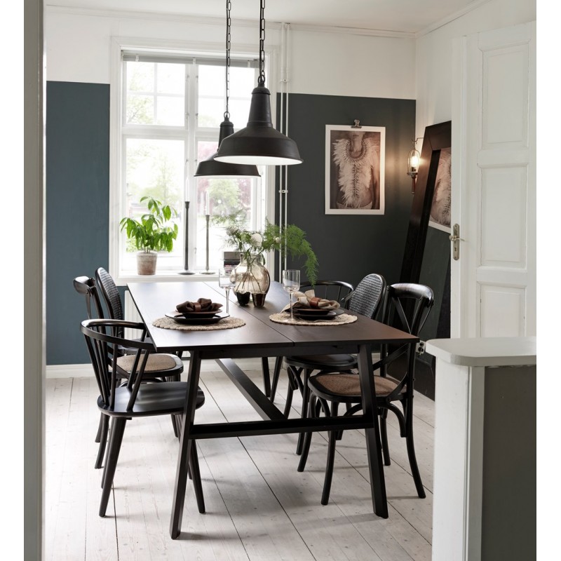 RO Hudson Extending Dining Table Black